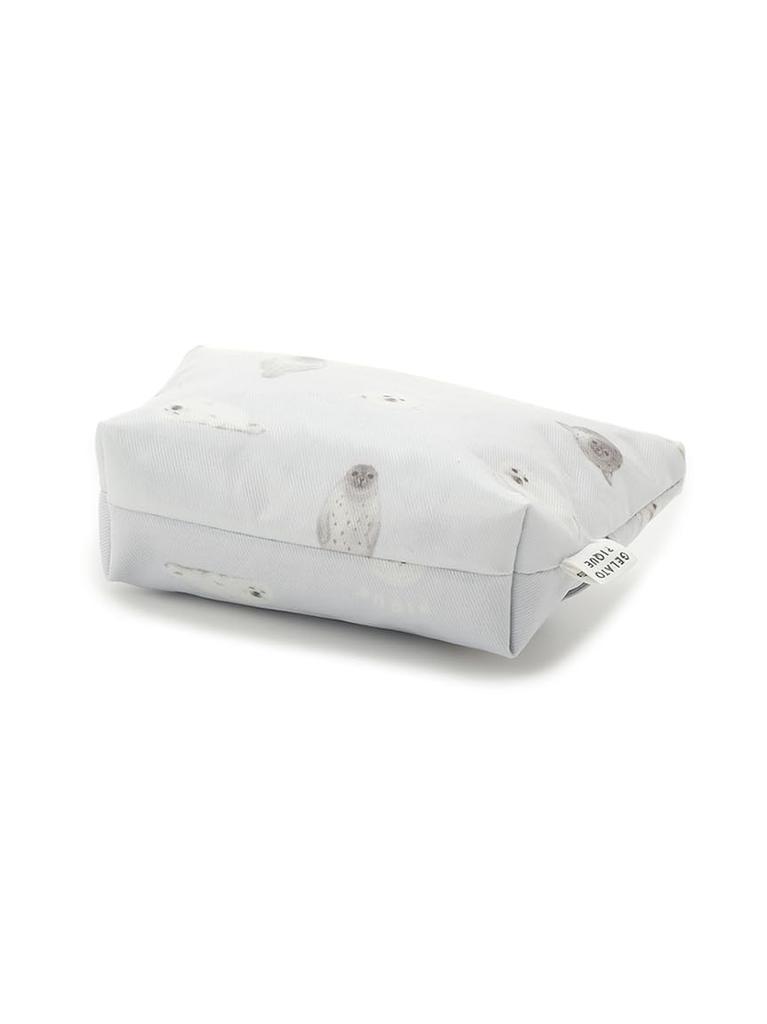 Косметичка из ткани с покрытием PWGB252583 BLU [Gelato Pique] с узором морских котиков