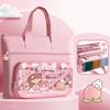 Handheld Capybara Tote School Bag Cartoon Book Storage Bag Multi-layer File Organizer  for Students
