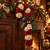 Holiday Craft Supplies for Beginners 3D Fabric Poke Wreath DIY Kit, Beginner-Friendly Christmas Making Stamp Art Set Door Hanging Home Decor Projects