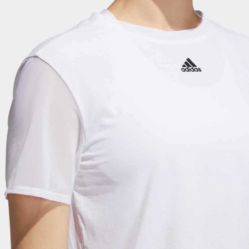 Adidas T Shirts Women's White Crew Neck Moderate GP6789