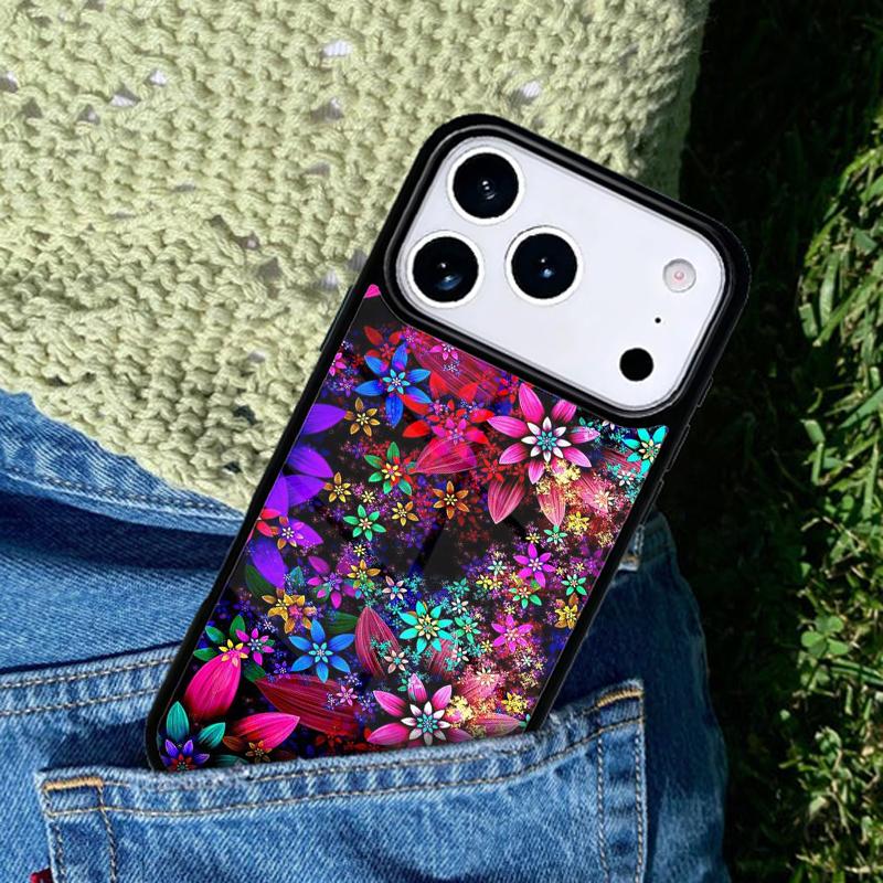Яркая Цветочная Живопись Арт Чехол для Телефона для IPhone 11 12 13 14 15 16e 17 Pro Max Чехол для IPhone 17 Air