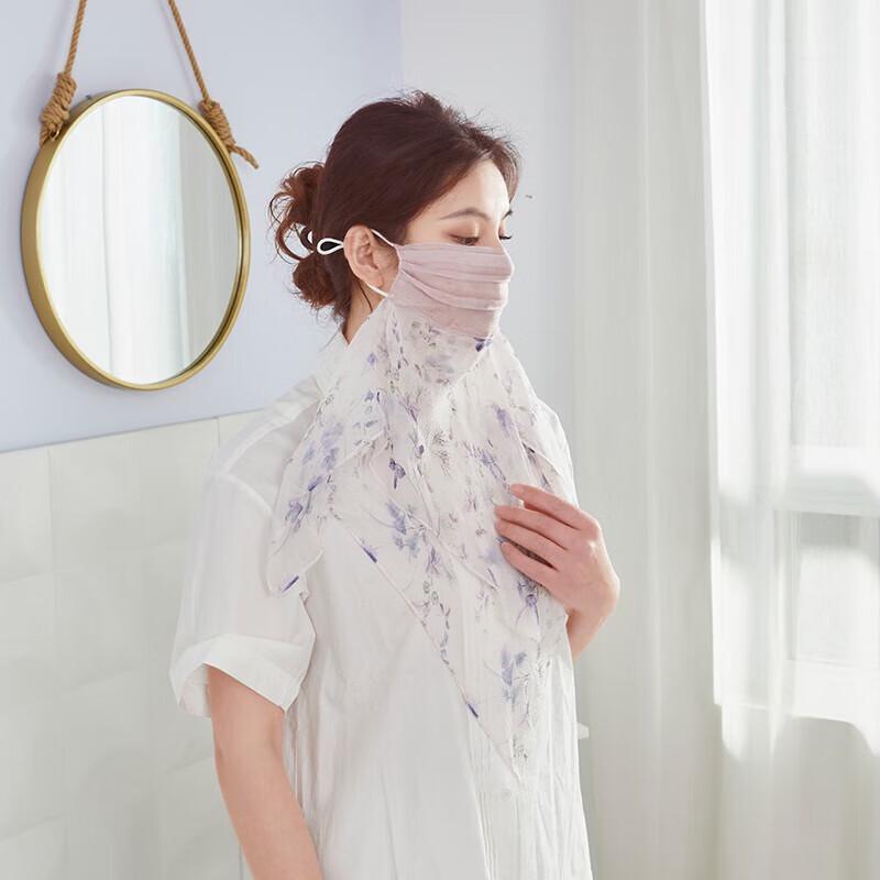 Hengyuanxiang Kids' Silk Iris Print Sun Protection Face Veil