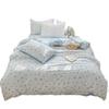 New double yarn four-piece printing design ins style student dormitory bed sheet mattress quilt cover machine washable