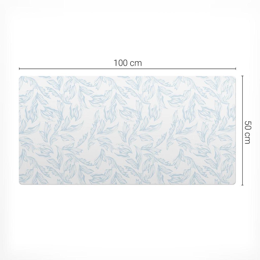 Durable Anti-Slip Desk Mat Delicate Leaves 100x50 cm