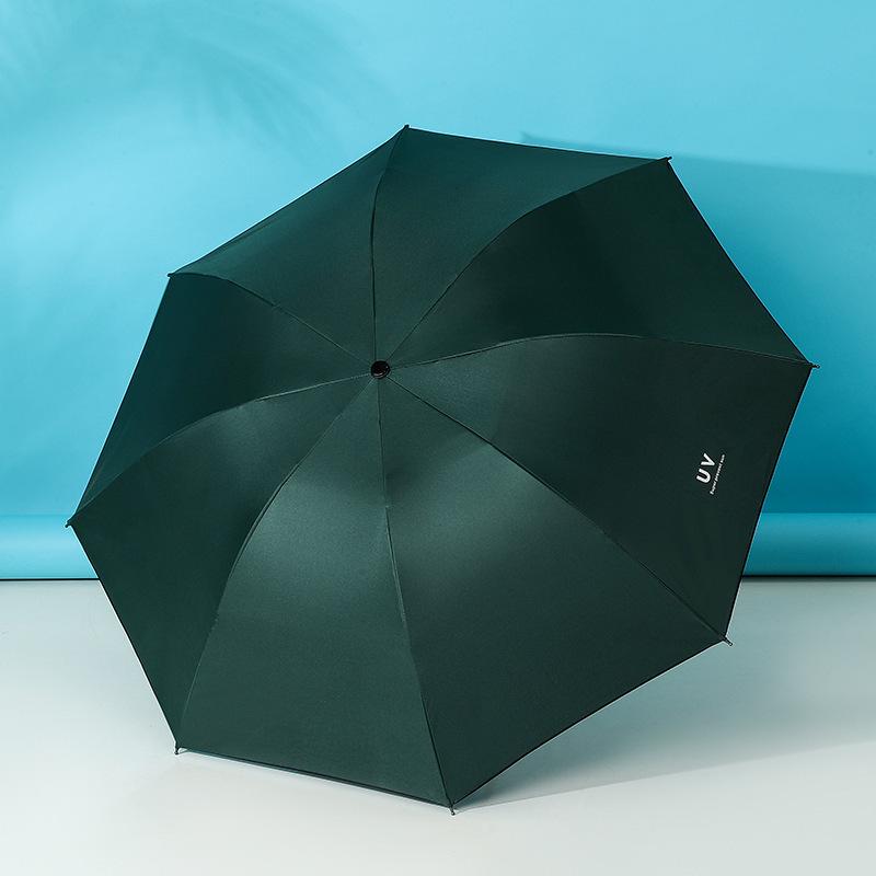 Twelve-Bone Extra-Large Dual-Use Manual Umbrella with Black Glue Sunscreen