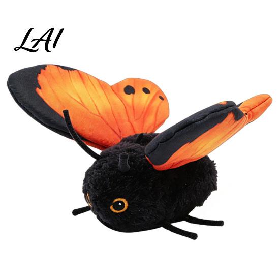 Soft Fabric Cat Chasing Toys Smart Sensing Flapping Butterfly Toy Realistic Wing Motion Kitten Stalking Pouncing Flying Prey Gadgets Interactive