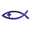 Religious Cross Car Window Stickers Waterproof Jesus Fish Badge Christian Ichthys Fish Sticker for Laptops Refrigerators