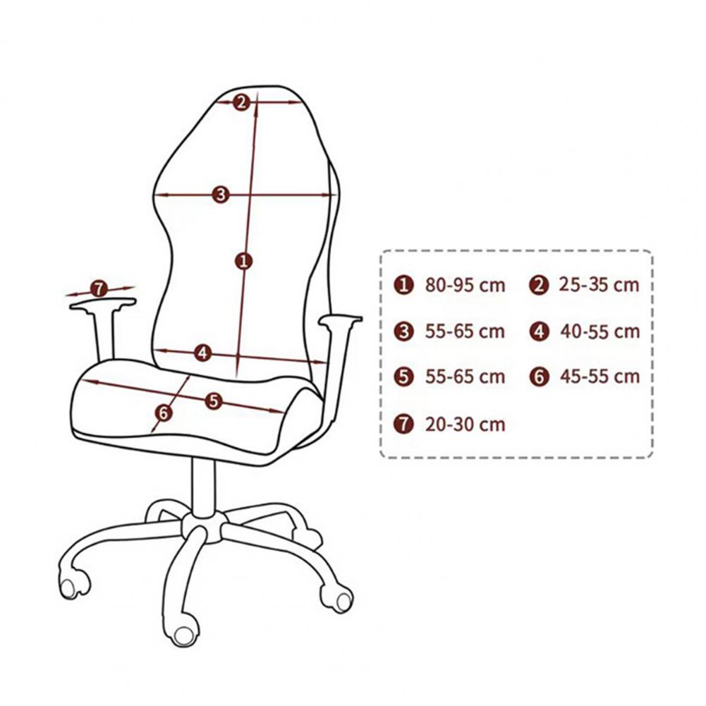 Zipper Chair Cover Durable Gaming Chair Cover Elastic Protection for Armchair Wear-resistant Slipcover with Zipper for Office