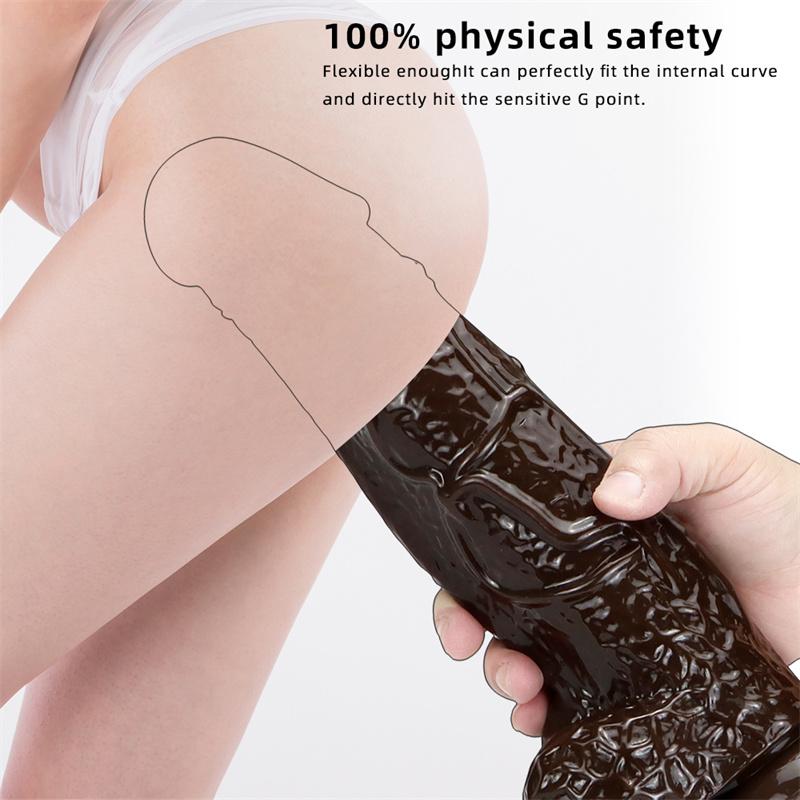 Female Large Size Simulation Dildo Sucker Support Big Private Parts Soft Masturbation Device Anal Plug Fun Adult Products