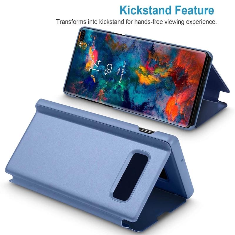 Роскошный зеркальный чехол-книжка для Samsung Galaxy A53 A33 A73 A23 A13 A03 A52 A12 S21 S22 Honor 50 Redmi Note 11 10C 10A iPhone 14 13 12 Pro Max