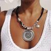 Bohemian Disc Pendant Necklace Versatile Fashion Necklace