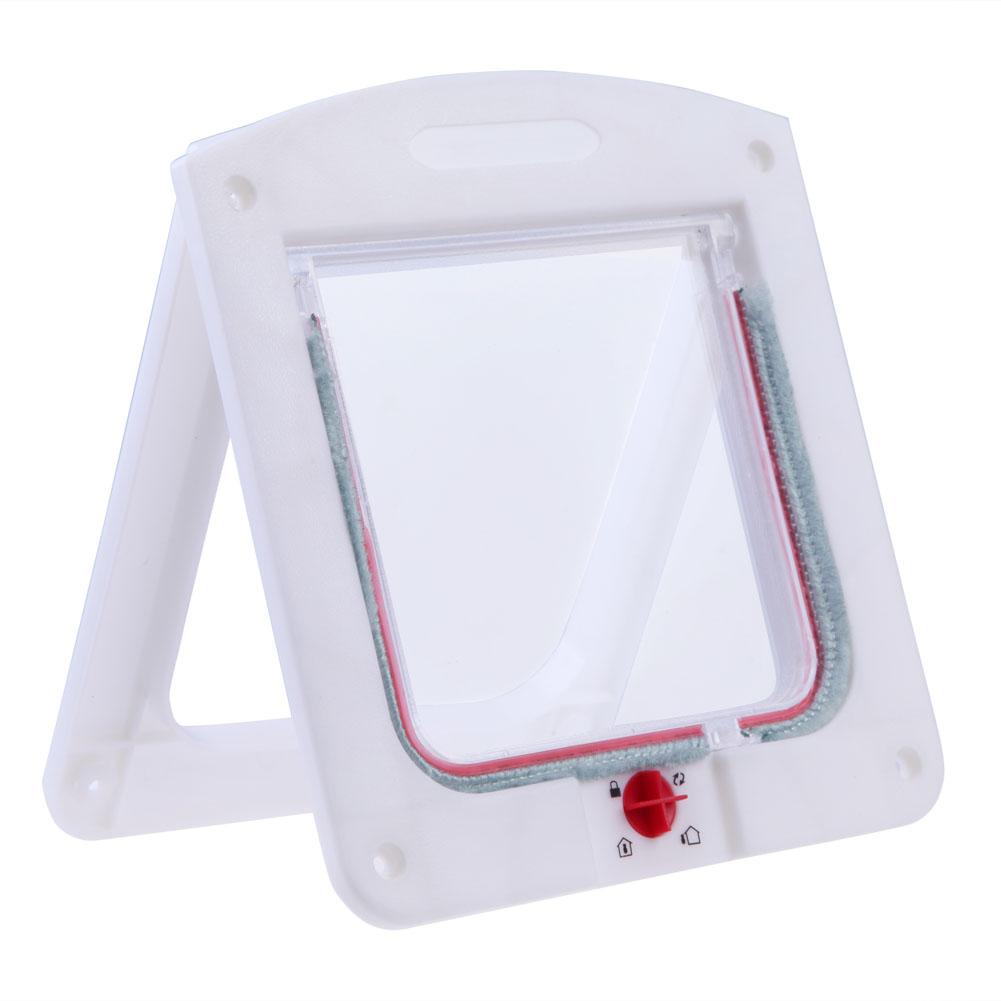 Cat Flap Door Lockable Dog Interior Door Small Pet Gate Door Kit for Cats & Dogs