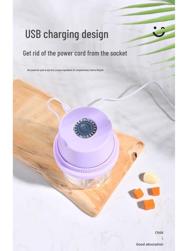 Brand Wireless Garlic Masher and Pepper Grinder: Kitchen Household Meat Grinder and Baby Food Maker