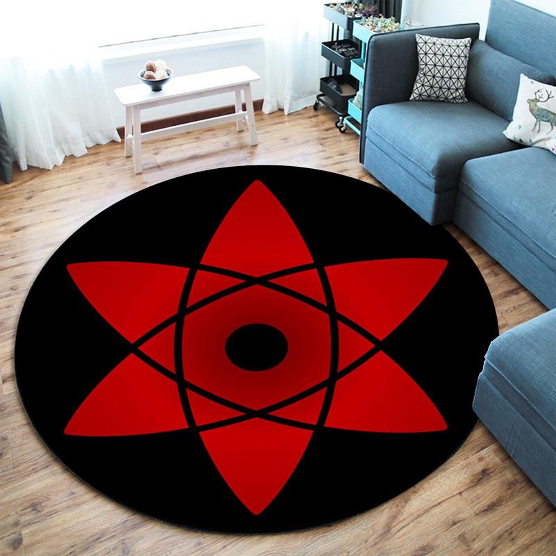 Famous cartoon NARUTO protagonist Uzumaki Naruto round carpet soft home decoration anti-slip door mat outdoor picnic mat carpet M2