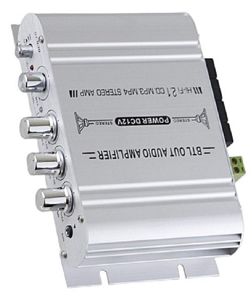 Channel Small Stereo Amplifier Black Home Car Amplifier 2.1