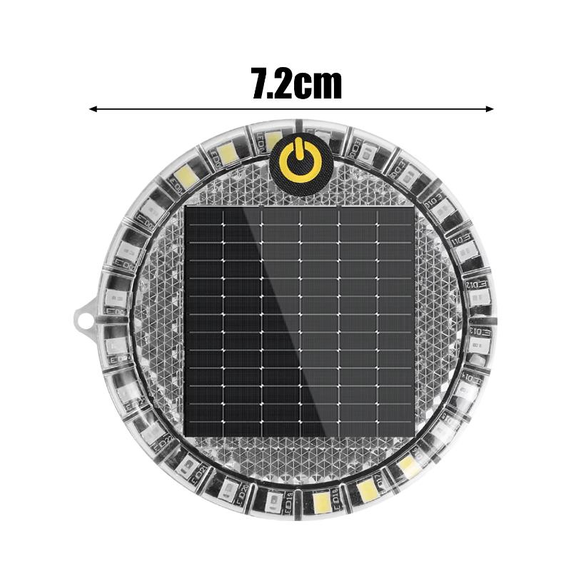 Solar Circular Warning Light Strong Brightness Flashing Light Anti Collision for Electric Scooter Commuting Safety