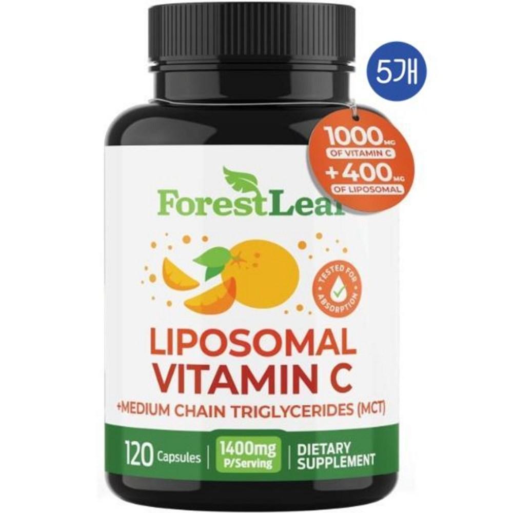 ForestLeaf Liposomal Vitamin C 1400mg Capsules C 5 pcs 120 Tablets