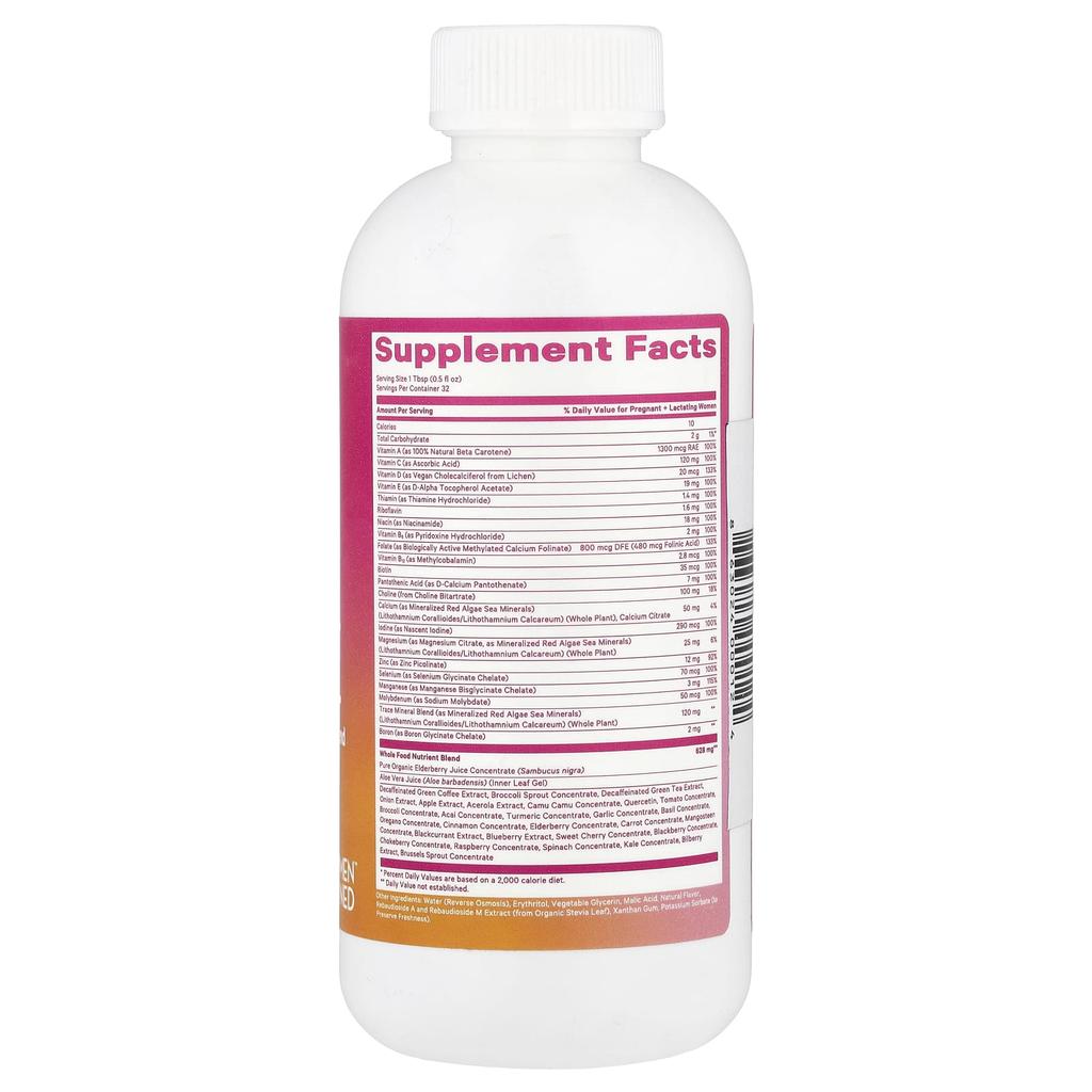 Liquid Prenatal + Postnatal Supplement, Mixed Berry, 473 Ml (16 Fl Oz)