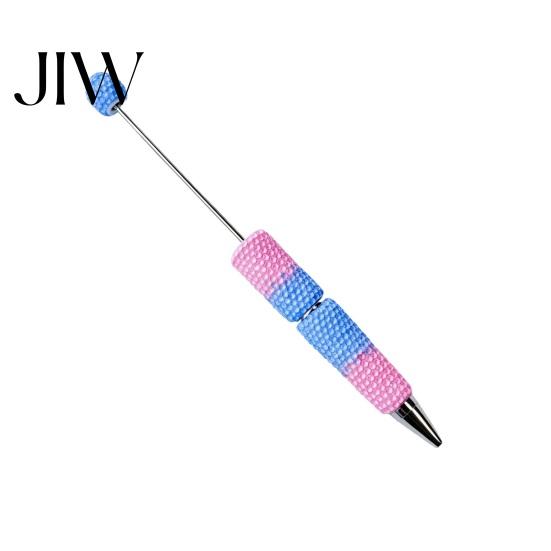 Novelty Rainbow Pens DIY Beadable Pen, Colorful Fancy Beaded Crafting Ballpoint Gift for Students, Party Favors, Creative Office Supplies Decorative