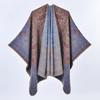 Shawl Imitation Cashmere Knitted Scarf Split Fork Oil Painting Cape Cloak Outside