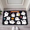 Halloween Pumpkin Cute Ghosts Kitchen Rugs Non Slip Washable Cushioned Carpet Comfort Porch Floor Doormat Farmhouse Decor