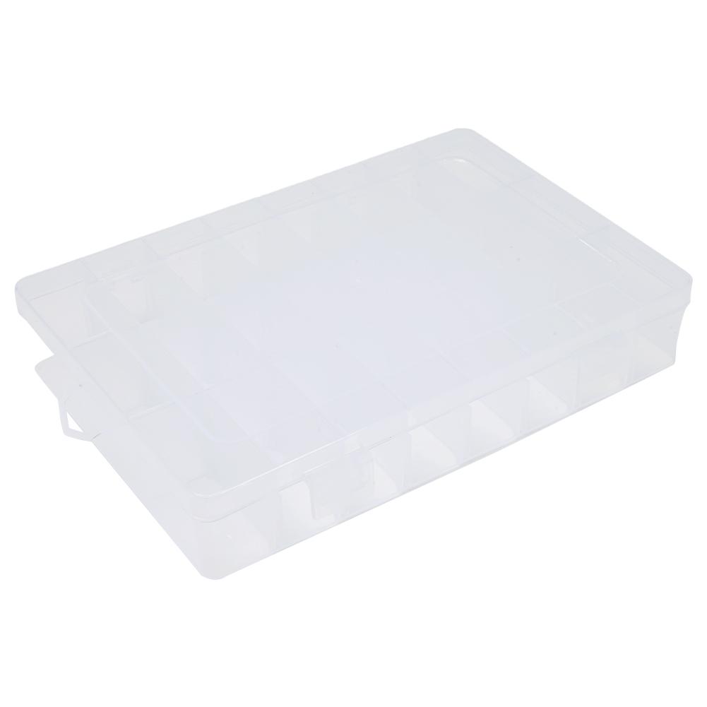 Transparent Plastic Compartment Box Small Organiser Storage Craft Bead Nail 2018