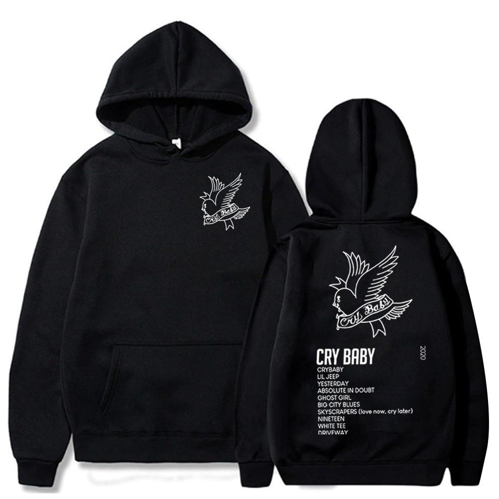 Lil Peep Crybaby Hoodie Lil Peep Music Albums Hoodie Lil Peep Merch Gift for Lil Peep Fan Pullover Tops Streetwear Unisex