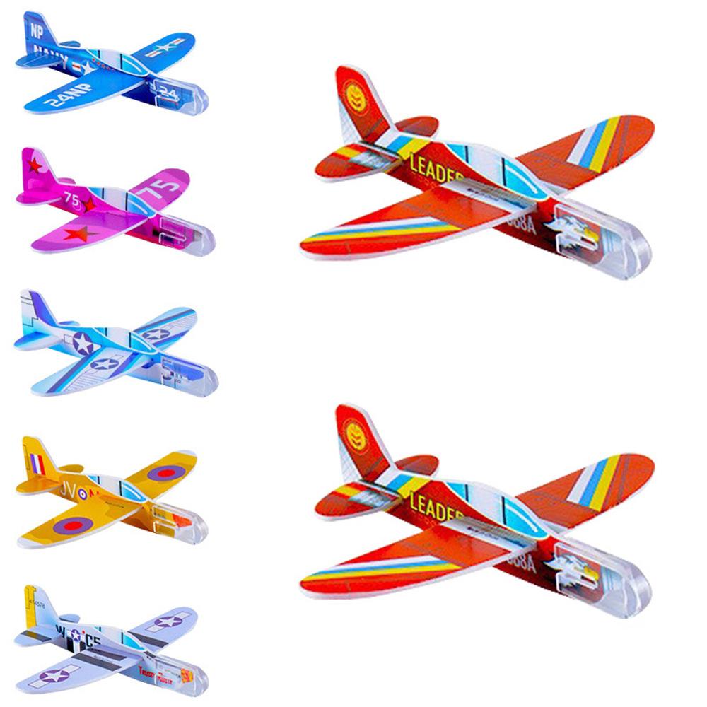 10-1Pcs Mini Diy Hand Throw Flying Glider Planes Kids Game Toys Foam Airplane Party Favors Gift Outdoor Launch Fighter Toy
