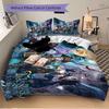 3Pcs Fantasy Creatures Battle Bedding Set Soft Fabric Duvet Cover Pillowcases Home Xmas Halloween Gift 1 Duvet Cover 2 Pillowcase S1759