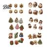 Handmade Holiday Gifts 6Pcs/Set Fridge Magnets Faux Pearl Art Kit, Christmas Snowman Tree Santa Home Decorations Magnets, DIY Mosaic Refrigerator