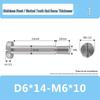 Винт-пробка с прорезью M6 D6D8 из нержавеющей стали, с частичной резьбой, гладкий стержень, болт с ограничительным буртом