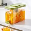 4L Drink Dispenser with Faucet Gallon Water Container for Fridge Ice Tea Pitcher Easy Fill Beverage Dispenser