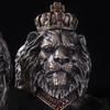 Ретро Кольцо Лев с Короной Для Мужчин Сплав Цинка Цвет Панк Готика Регулируемое Открытое Кольцо Рок Хип-Хоп Ручная Работа Циркон Аксессуары Мужской Подарок