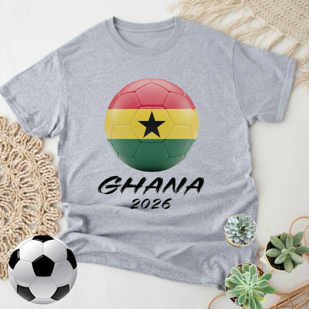 Патриотическая Гана 2026 Графическая Футболка Футболка для Ghanaian Sports Fan Футбольные Принадлежности Одежда Мужчины Женщины Летние Повседневные Хлопковые Топы