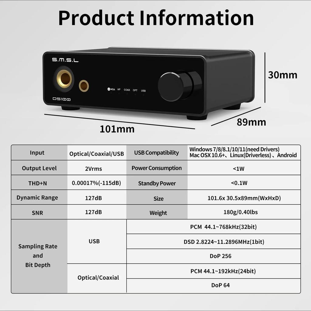 SMSL DS100 Bluetooth Speaker