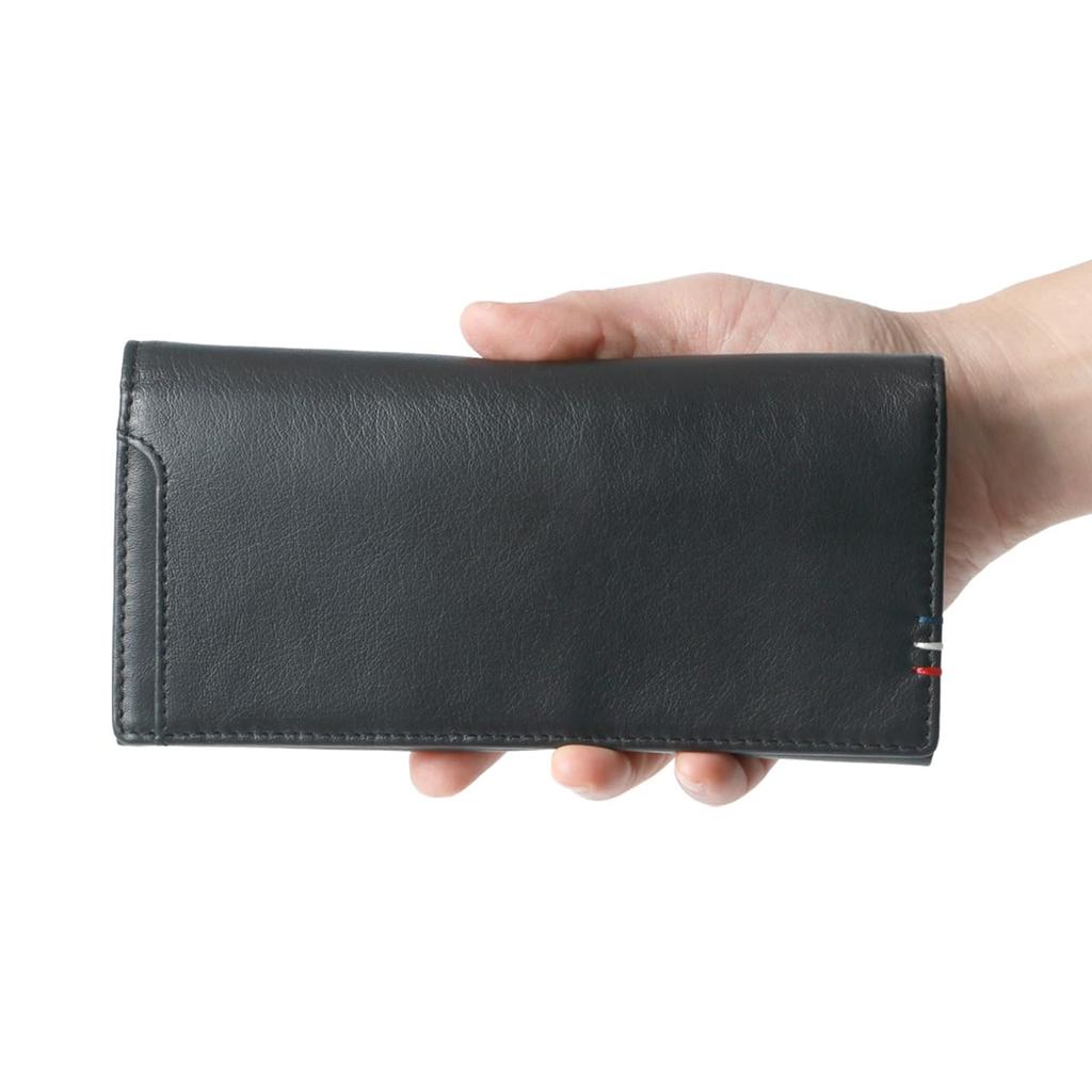 Arnold Palmer Genuine Leather Long Wallet with Exterior and Wallet Simple Design for Business and Casual Navy Blue Men's Pocket, Flap, Design, Wear,