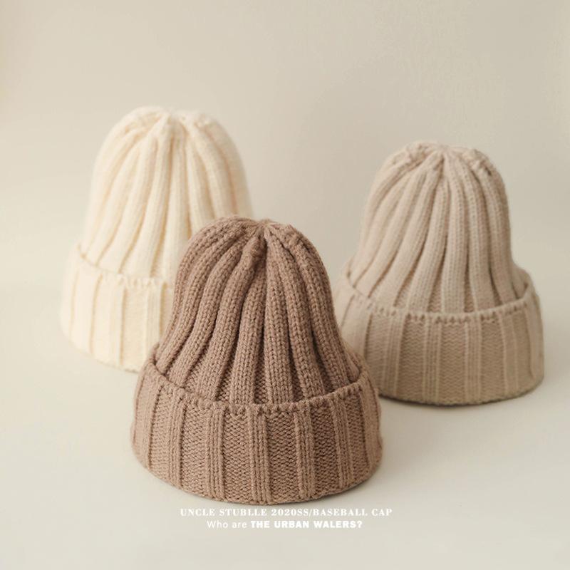 Solid Color Light Version Knitted Hat for Men and Women Korean Style Versatile Big Head Circumference Showing Face Small Woolen Hat Conical Top Hat