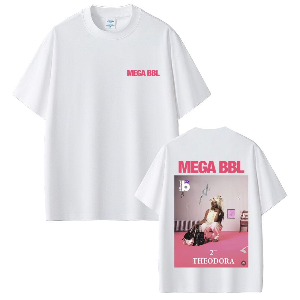 Rapper Theodora Mega Bbl Album Graphic Tshirt Men Women Hip Hop Fashion Pop Music T Shirts Unisex Casual Vintage Cotton Tshirt