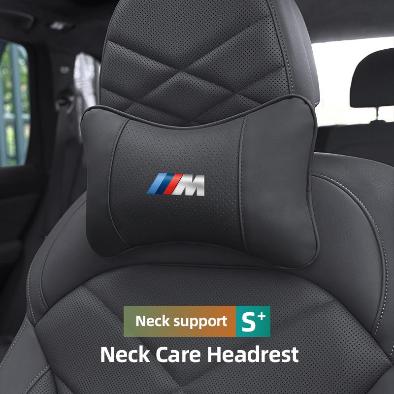Ergonomic Breathable Leather Car Headrest Premium Interior Accessory For BMW G80 G06 G07 G42 G14 G15 G16 F82 F20 F21 F83 M2 M3 M