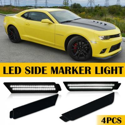 Для Chevy Camaro 2010-2015 & Передний Задний Светодиодный Боковой Габаритный Фонарь Бампер Лампа Дымчатый