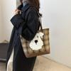 Fashionable Korean Style Tote Bag For Women With Cute Dog And Cat Patterns For Daily Use