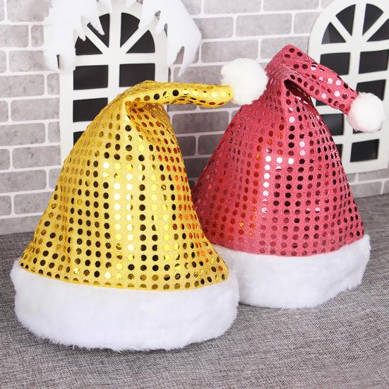 Детский взрослый звездный лунный блесток Рождественская шляпа Санта-Клауса Рождественская вечеринка Кепка Костюм