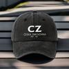 Мужская и женская винтажная бейсболка с принтом CZ, регулируемая по высоте, ретро, моющаяся, для активного отдыха, подходит для повседневной носки.