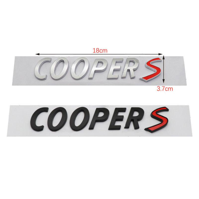 Черный 3D гальванизированный значок CooperS для задней части BMW MINI