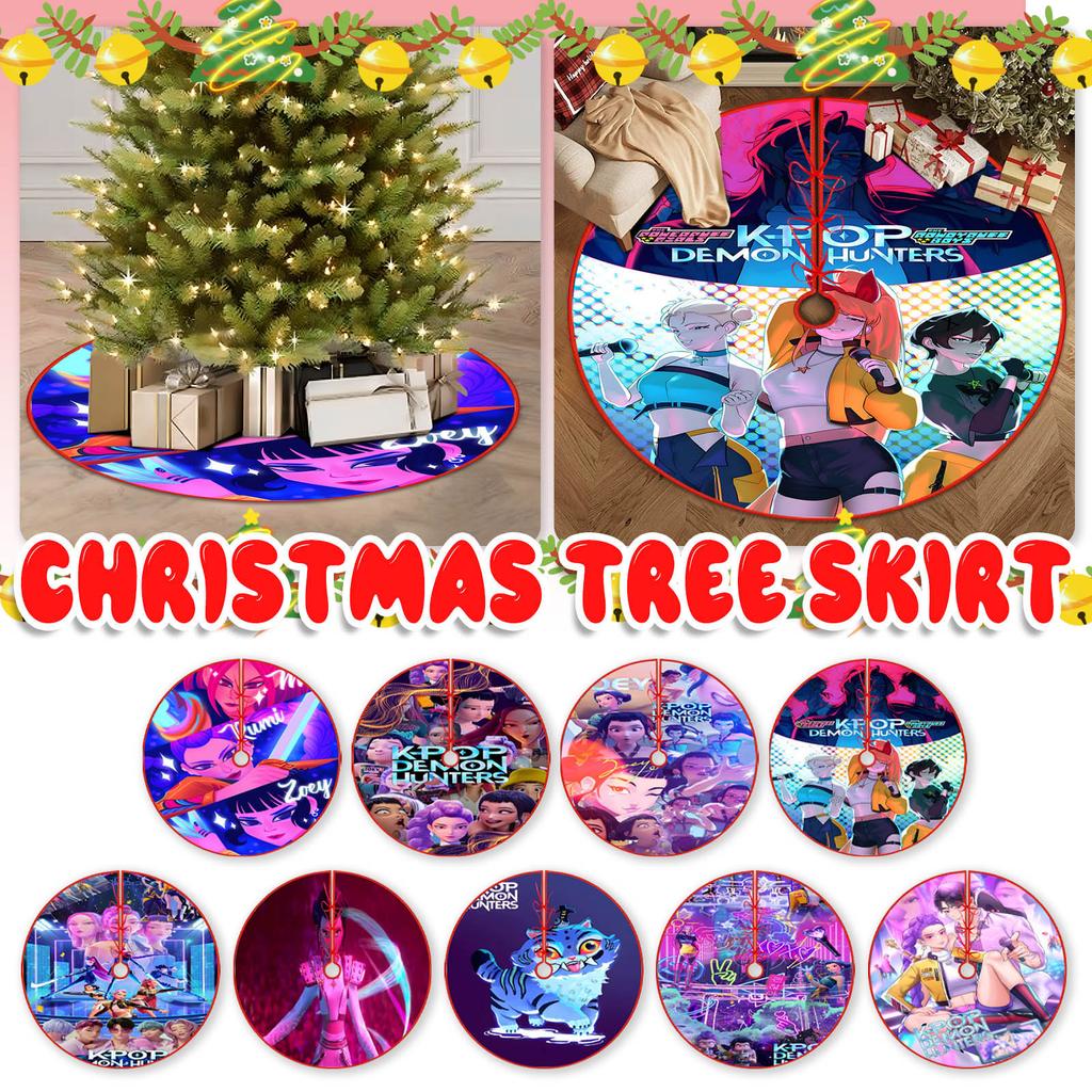 Christmas Tree Skirt Decoration For Home Xmas Tree Decorations Skirt Ornament Festive Holiday Party Decorations Indoor Outdoor