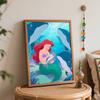 Disney Цифровой набор для рисования маслом Арт-набор Русалка и Дельфин Ручная раскраска Картина Декор для дома