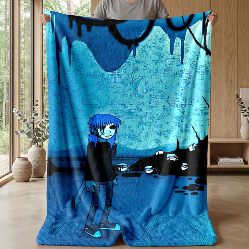 Soft Flannel Blanket Lightweight Cozy Bedroom Living Room CoverSally Face