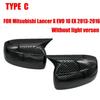 Для Mitsubishi Lancer X 10 EX EVO 2008 2009 2010-2016 Автомобильные накладки на зеркала заднего вида и боковые двери, корпуса, декоративные аксессуары