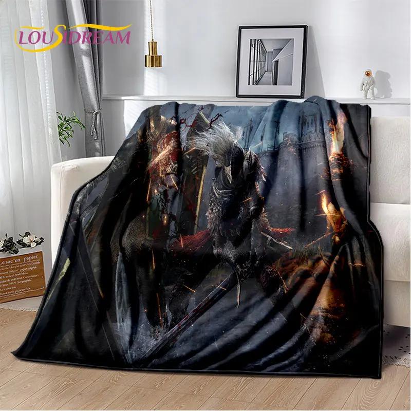 Elden Ring Game Gamer 3D Printed Soft Plush Blanket,Flannel Blanket Throw Blanket for Living Room Bedroom Bed Sofa Picnic Cover