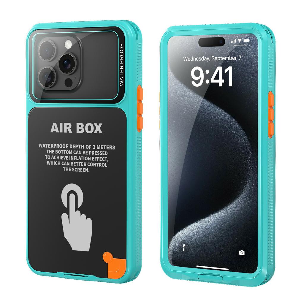 Серия SHELLBOX Air Box Для iPhone 15 Pro Max Водонепроницаемый чехол PC+TPU+PET Защитный чехол для телефона